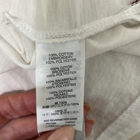 J Crew embroidered T-shirt - Picture 7 of 7